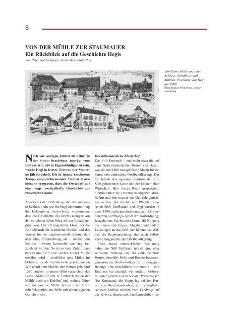 Winterthur-Hegi Ein Dorf und sein Schloss - Departement Bau ...