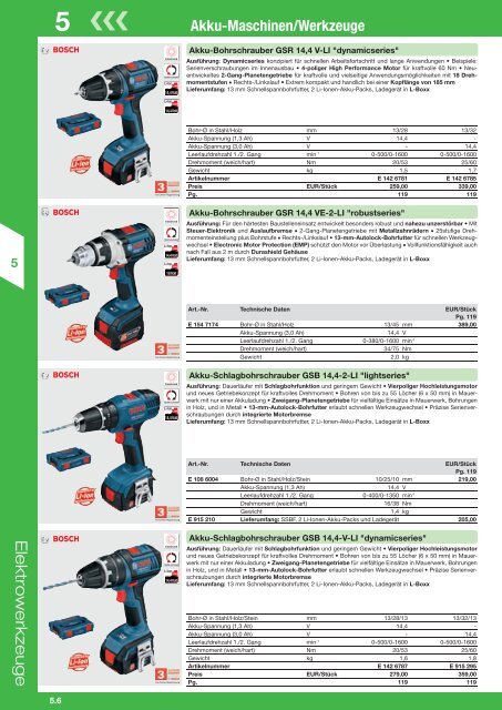 5 Akku-Maschinen/Werkzeuge - GROSS-Werkzeuge