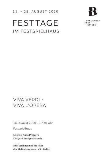 Programmheft "Viva Verdi - Viva l'Opera" 