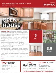 2020-0816 - OH - Fairfax Virginia - Townhouse - CONDO - 4625 Hummingbird Lane - Brochure - Northern Virginia Real Estate - Michele Hudnall