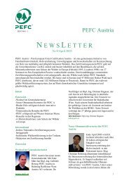 PEFC Austria Newsletter (deutsch), Nr. 8, Apr.