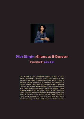 Dilek Güngör: »Silence at 39 Degrees«