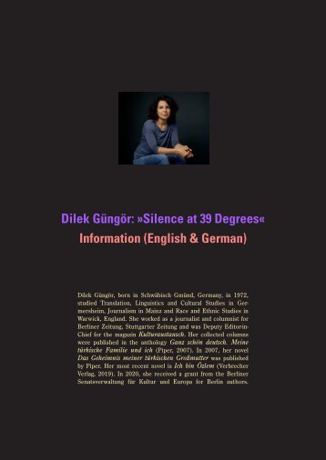 Information »Silence at 39 Degrees«