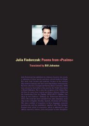 Julia Fiedorczuk: Poems from »Psalms«