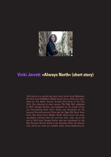 Vicki Jarrett: »Always North« (short story)