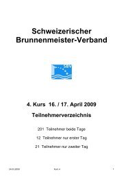 Schweizerischer Brunnenmeister-Verband 4. Kurs 16. / 17. April ...