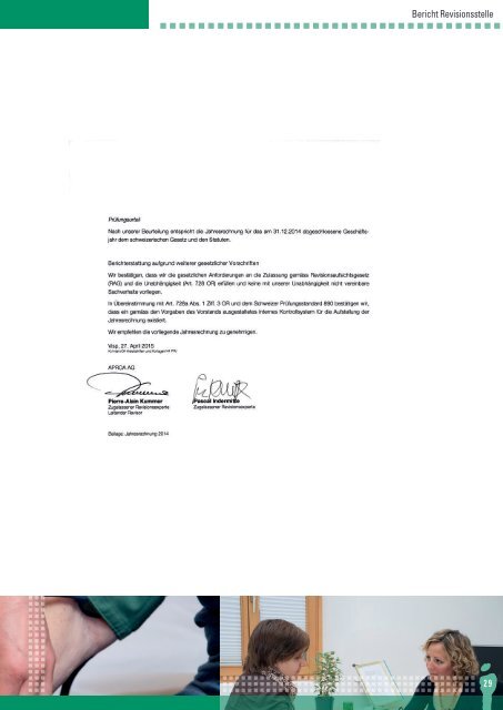 Jahresbericht 2014 Sozialmedizinisches Zentrum Oberwallis