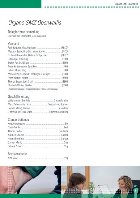 Jahresbericht 2014 Sozialmedizinisches Zentrum Oberwallis