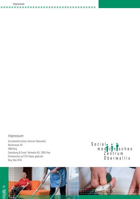 Jahresbericht 2015 Sozialmedizinisches Zentrum Oberwallis 