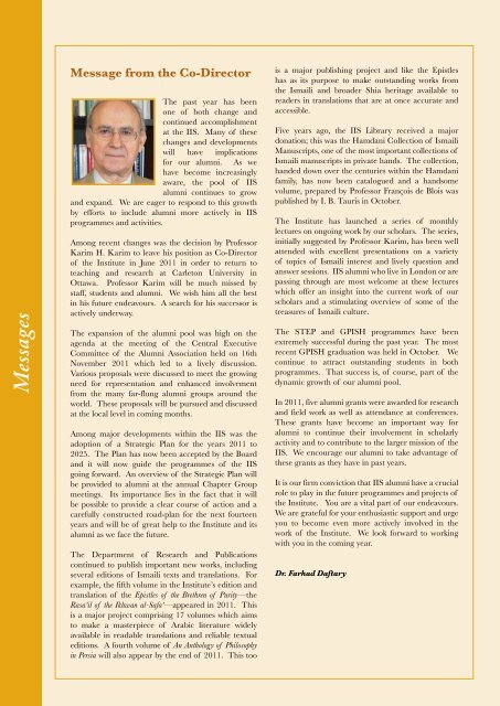 IIS Alumni Newsletter 2011