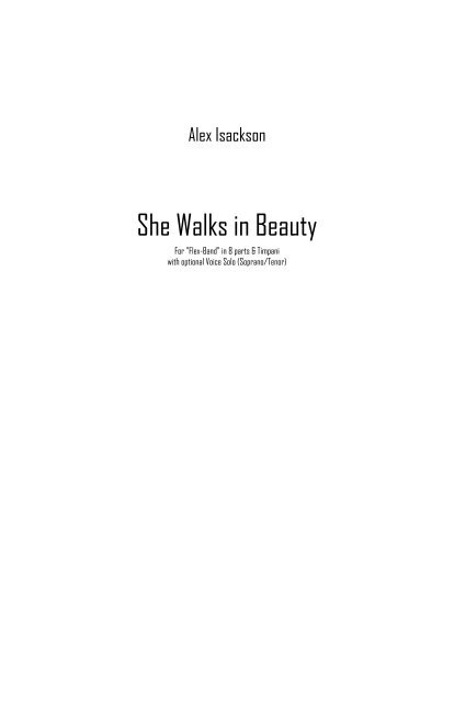 1. She Walks in Beauty - FLEX BAND - Full Score