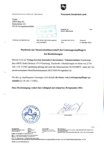 Nachweis zur Steuerschuldnerschaft NEU