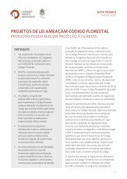 Projetos de Lei ameaçam Código Florestal