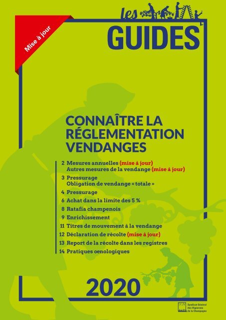 Réglementation Vendanges 2020