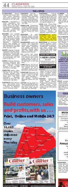 Ashburton Courier: August 20, 2020