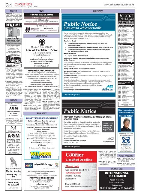 Ashburton Courier: August 13, 2020