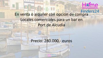 Estupendo local para bar en venta (o alquiler con opción a compra) en Port de Alcudia. (LOC0018)