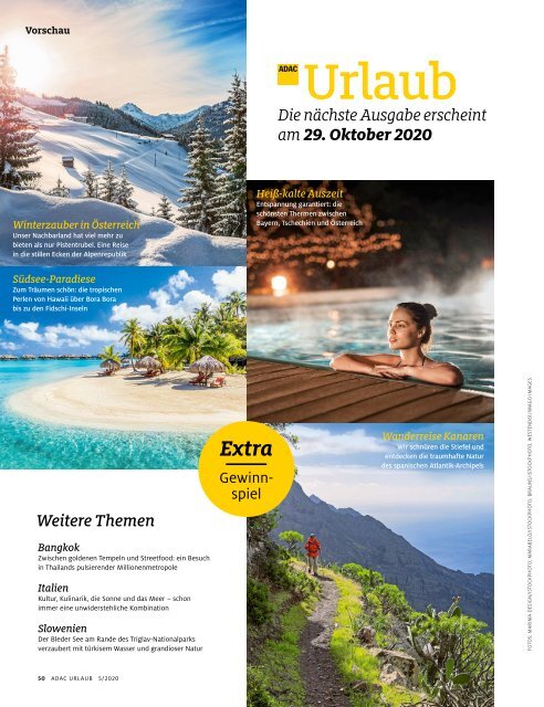 ADAC Urlaub September-Ausgabe 2020 Überregional