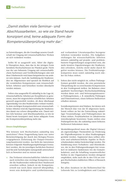 Die Neue Hochschule Heft 4/2020