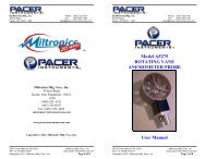 Model AP275 ROTATING VANE ANEMOMETER ... - Pacer Instruments