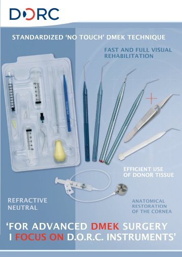 DMEK No Touch Instrument Set - DORC