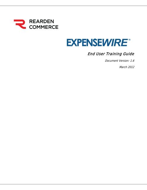 6 Submitting an Expense Report - ExpenseWire