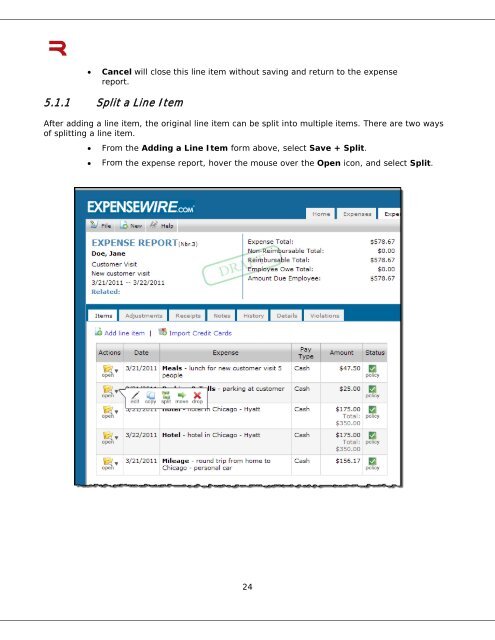 6 Submitting an Expense Report - ExpenseWire