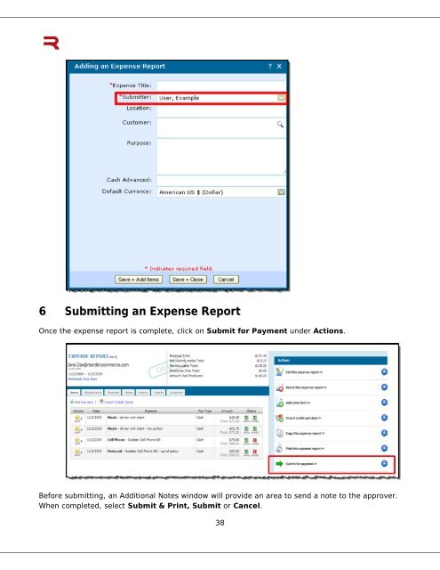 6 Submitting an Expense Report - ExpenseWire