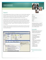 Sage SalesLogix v7.2 Support Datasheet - BrainSell