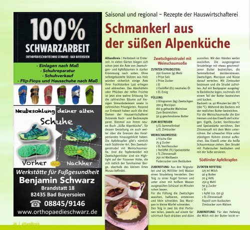 altlandkreis - Das Magazin für den westlichen Pfaffenwinkel - Ausgabe September/Oktober 2020