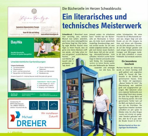 altlandkreis - Das Magazin für den westlichen Pfaffenwinkel - Ausgabe September/Oktober 2020