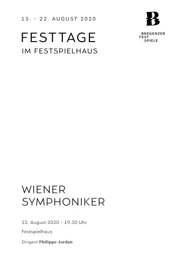 Programmheft Wiener Symphoniker