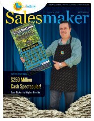 Salesmaker: September 2011, Volume 26, Issue 4 - CA Lottery ...