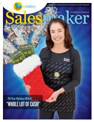 Salesmaker | Nov/Dec 2011 | Volume 26 Issue 5 - California Lottery