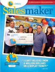 November/December 2010 Salesmaker - California Lottery