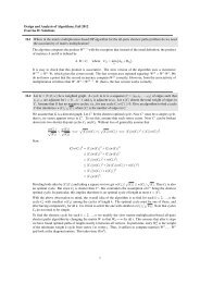 Design and Analysis of Algorithms, Fall 2012 Exercise II: Solutions II ...