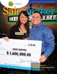 March/April 2010 Salesmaker - CA Lottery Home - California Lottery