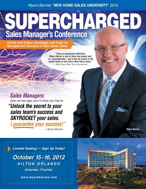 Sales Manager's Conference - Myers Barnes Associates