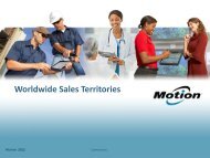 Worldwide Sales Territories - Motion Computing