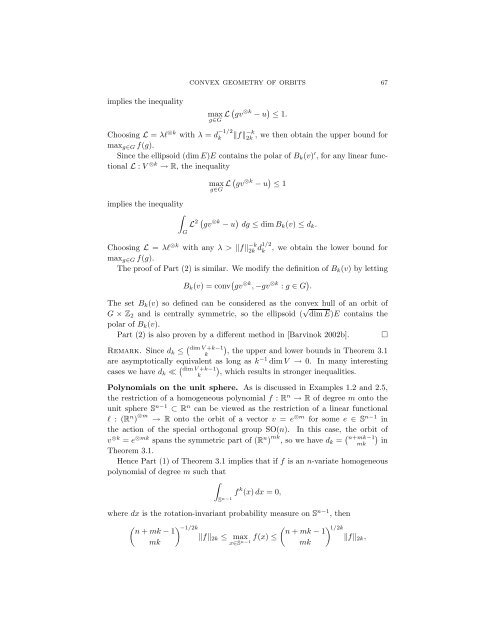 Convex Geometry of Orbits - MSRI