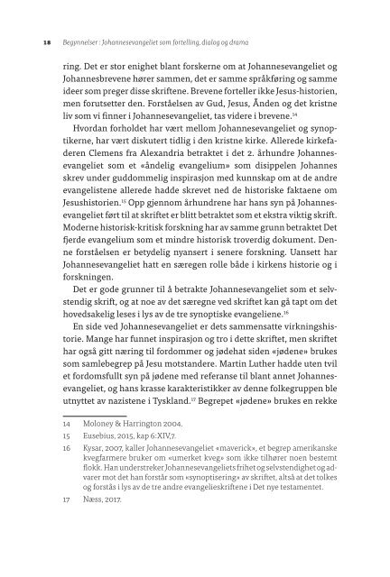 Begynnelser : Johannesevangeliet som fortelling, dialog og drama  