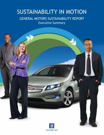 SUSTAINABILITY IN MOTION - General Motors