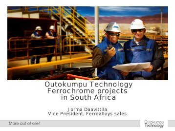 Ferrochrome projects in South Africa - Outotec