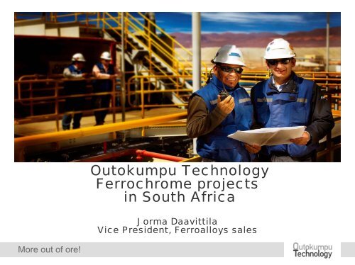Ferrochrome projects in South Africa - Outotec