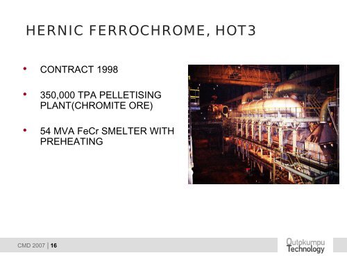 Ferrochrome projects in South Africa - Outotec