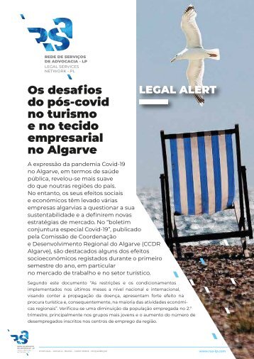 Legal Alert - Os desafios do pós-covid no turismo e no tecido empresarial no Algarve