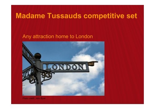 Marketing and Sales - Madame Tussauds