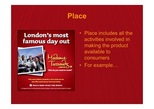 Marketing and Sales - Madame Tussauds