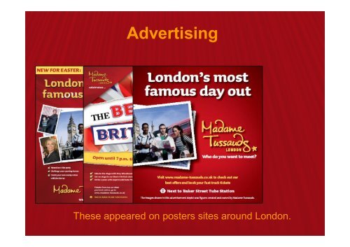 Marketing and Sales - Madame Tussauds