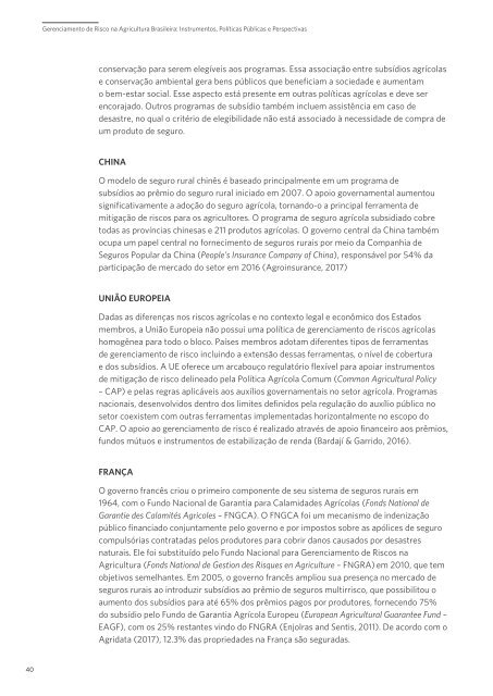 Relatório - Gerenciamento de Risco na Agricultura Brasileira